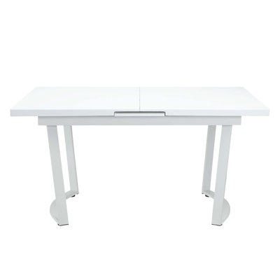 Table de salle à manger ACME Palton, finition blanche ultrabrillante
