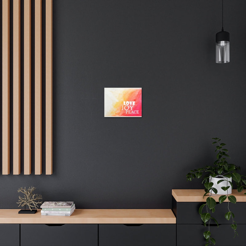 Love Joy Peace - Wrapped Canvas Print, 30cm H x 41cm W