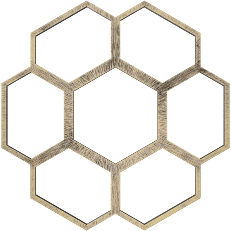 Médaillon de plafond en PVC Florin de qualité architecturale, H 24 po x l 24 po x P 0,75 po, Or pâle antique