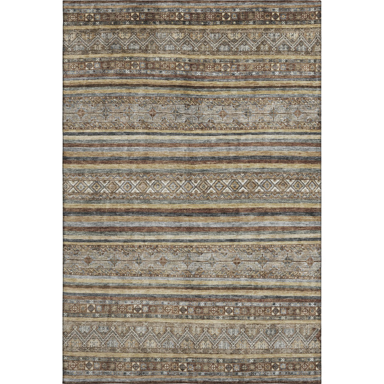 Premium Machine Washable Lampkins AMF1644 Stripes Rug