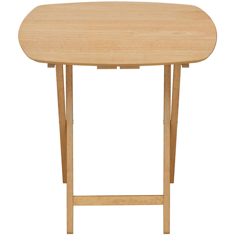Summerhill Oversized Solid Hardwood Folding TV Tray Table, 25.5" H, Fully Assembled, Natural