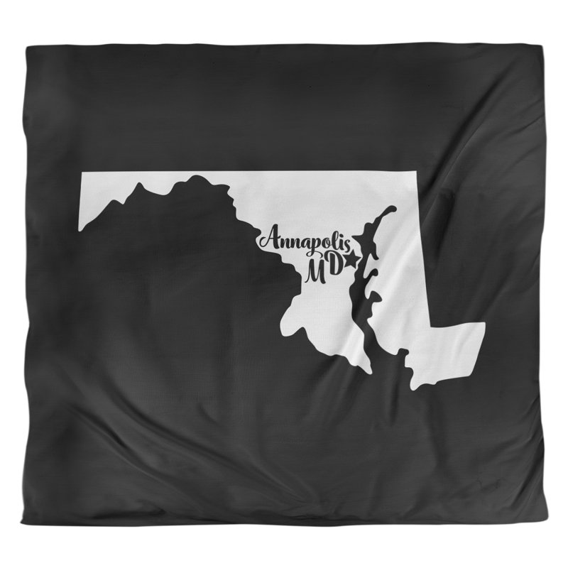 Housse de couette simple annapolis Maryland, Microfibre, Housse de couette pour grand lit, Noir