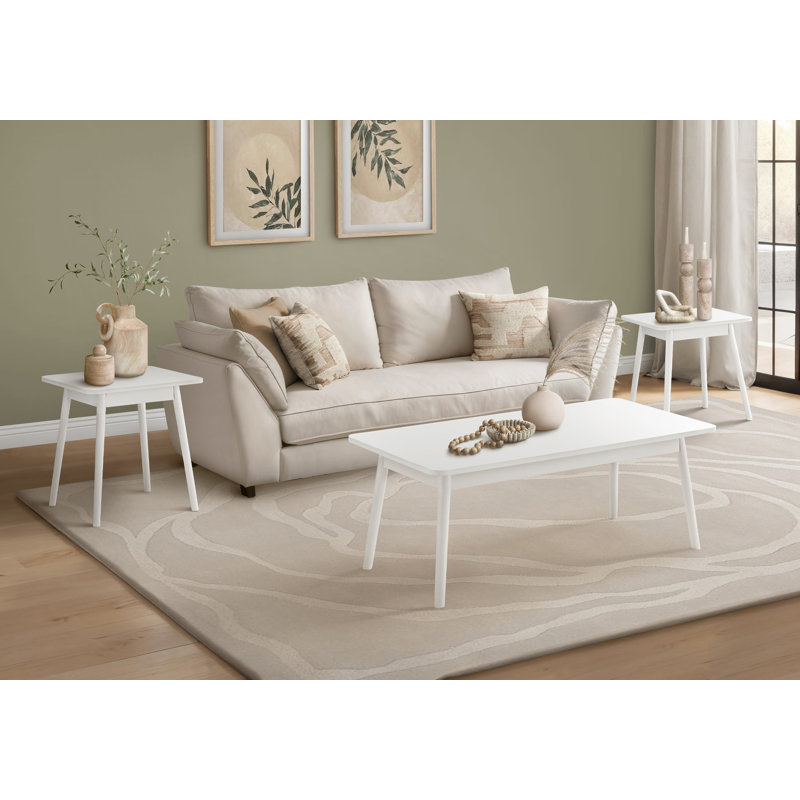 Ensemble de table (seulement avec table basse), Blanc