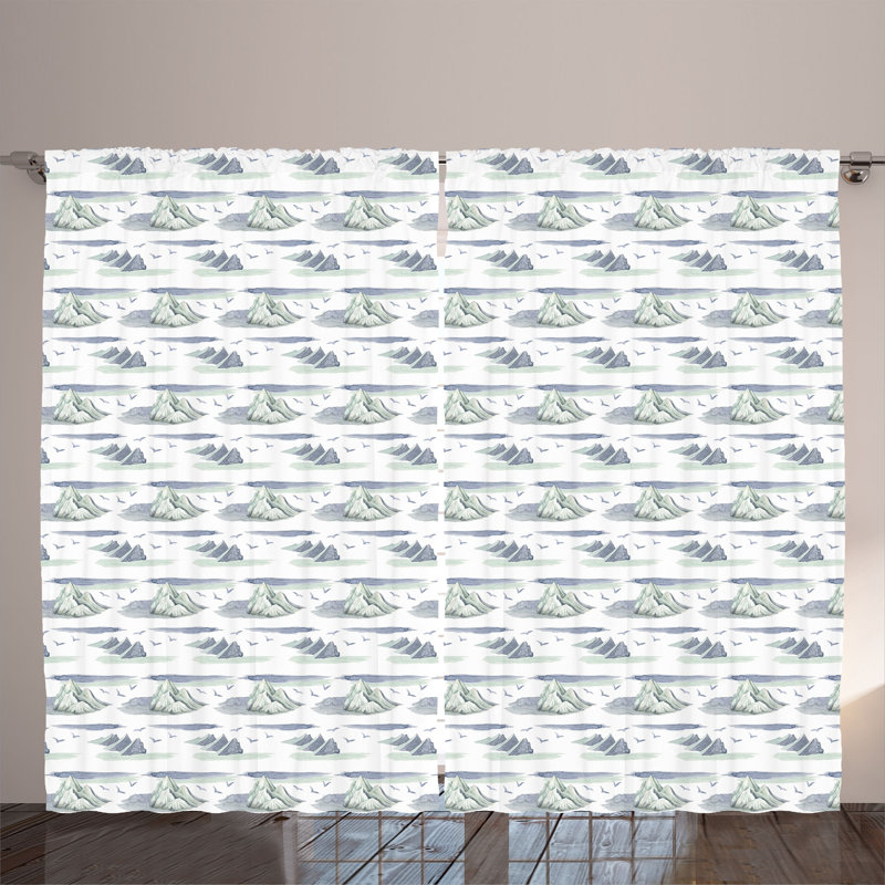 Polyester Semi Sheer Curtain Pair