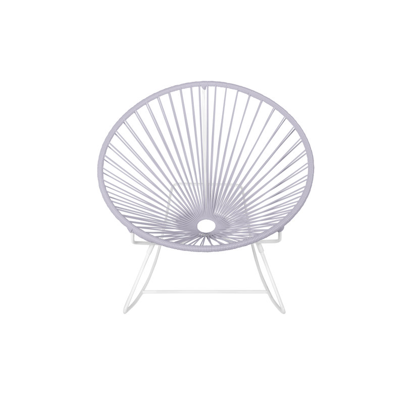 Chaise berçante intérieure / extérieure faite à la main Innit, Transparent/blanc