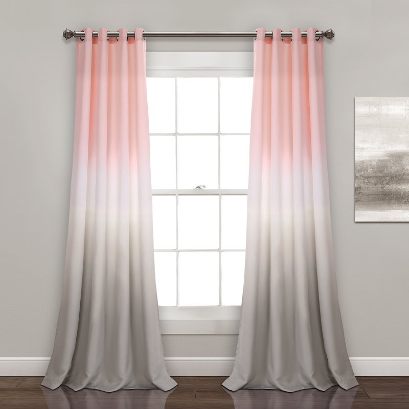 Room Darkening Curtain Pair, Width 132 x Drop 213 cm, Blush