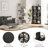 5-Tier Corner Bookshelf,L-Shaped Bookcase Freestanding Storage Shelf & Display Stand For Living Room, Office, Bedroom-25650293