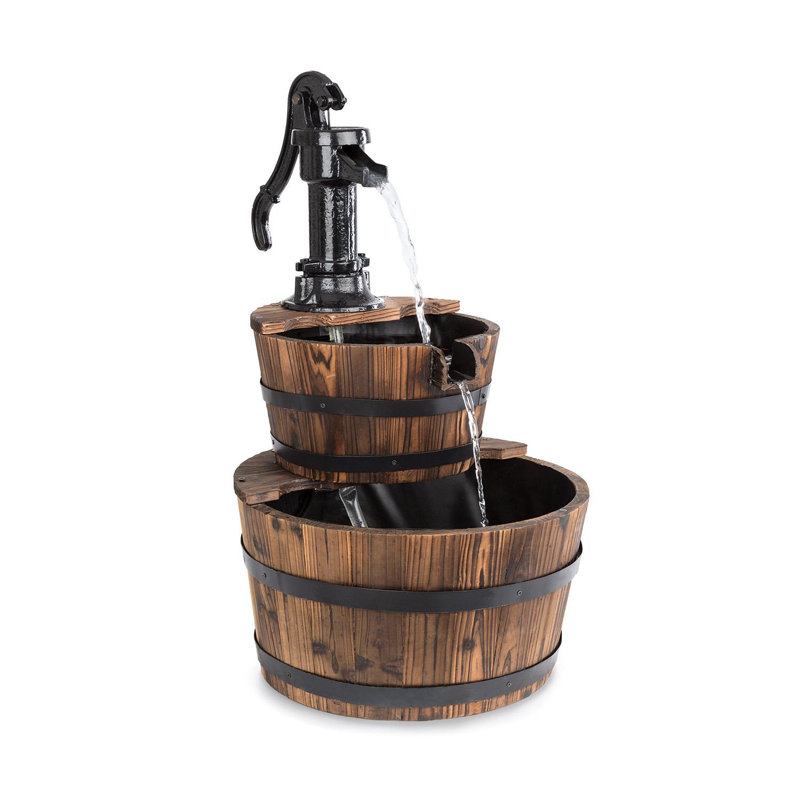 Outdoor Wood Urn Fountain