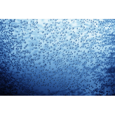 Lots of Small Blue Bubbles 1 Piece Wrapped Canvas Wall Art