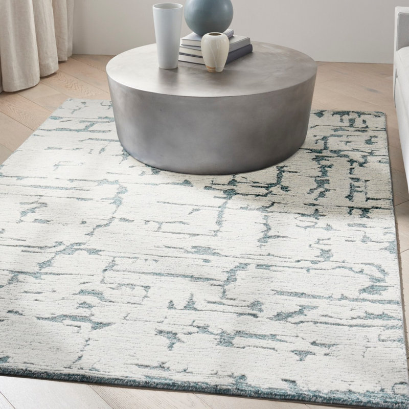 Ankica Abstract Wool Hand Woven Area Rug, Rectangle 259 x 351 cm