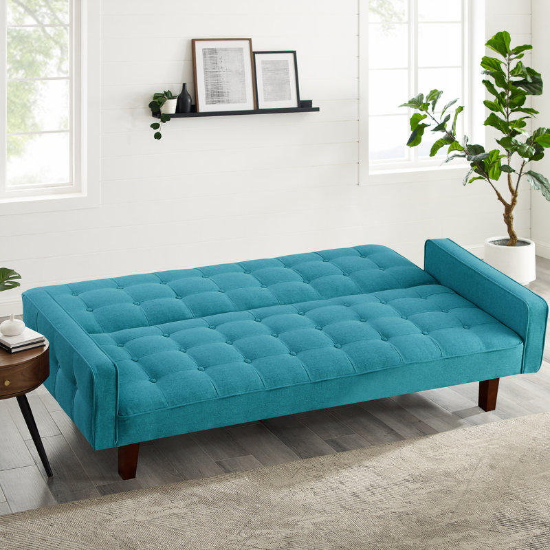 Canapé-lit Linen, Lin bleu clair