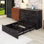 Wood Murphy Platform Bed with Charging Station and 1 Large Drawer-1266536993-1266536999