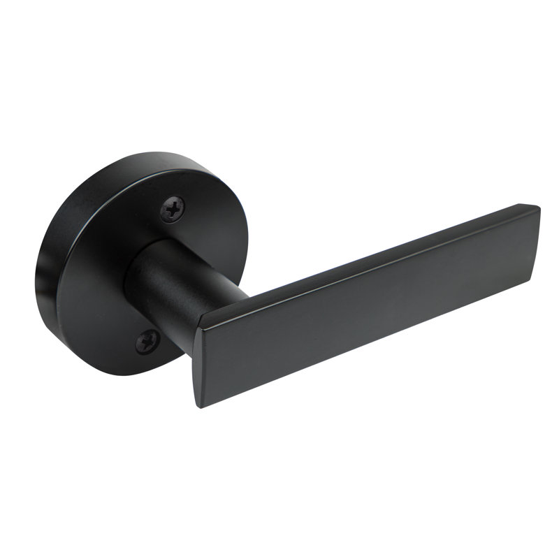 Faux levier de porte simple Nero, Noir mat