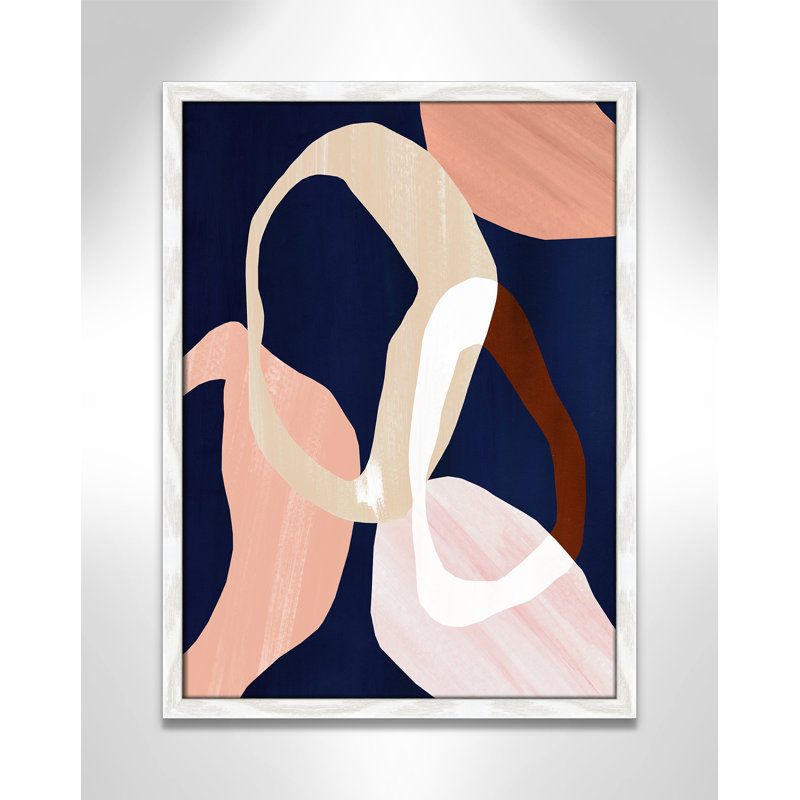 Loop II Print par Violets Print House, Grain de bois blanc, L 17 po x H 23 po, Impression encadrée
