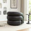 Fauteuil demi-tonneau pivotant en cuir artificiel Coyle-523977488