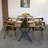 Black Epoxy River Dining Table | Solid Walnut Live Edge & Black Resin | Handcrafted Kitchen Table | 60"x30"