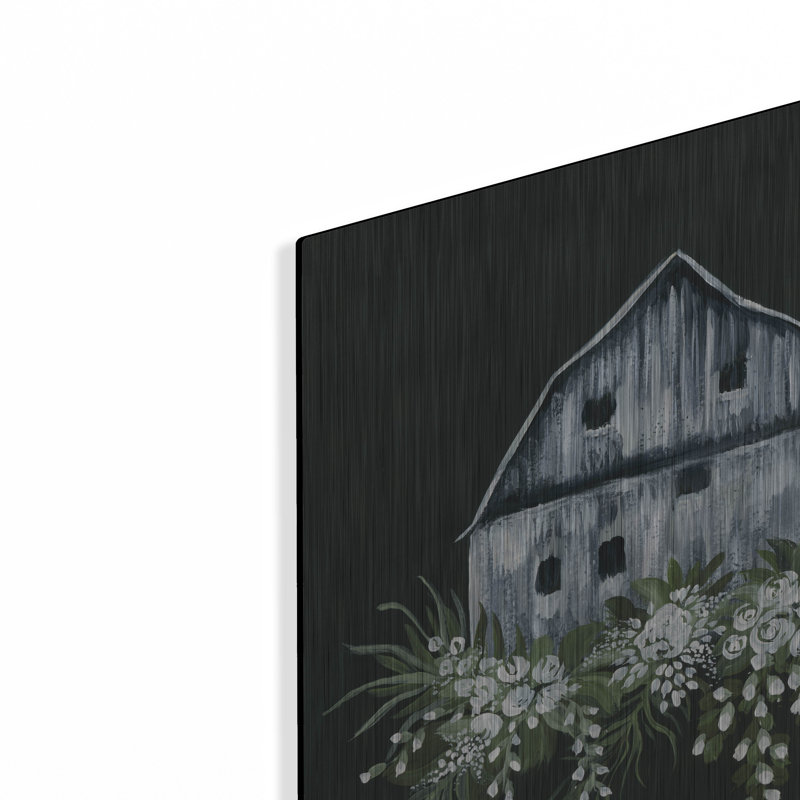 «Adorned Barn S croquis» par Yvette St. Amant, art mural en métal, H 12 po x l 16 po