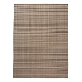 Brown Flatweave Wool Silk Blend Rug - 9' x 12'