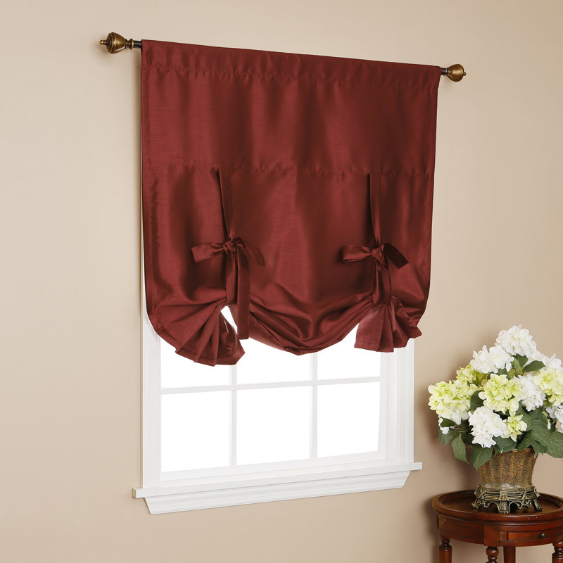 Blackout Tie-up Shade, Burgundy