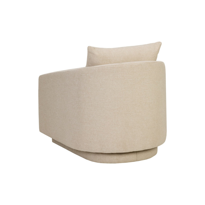 Armchair, Cream Polyester