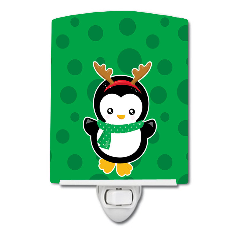 Silloth Penguin Reindeer Ceramic Night Light