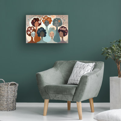 «Modern and Contemporary Mid Century Diversity Portraits 6», reproduction sur toile