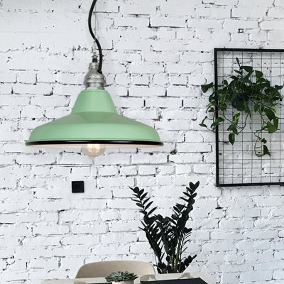 1 - Light Mint Green Dome Pendant