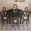 Table de salle à manger ronde noire en bois massif pour la salle à manger / cuisine-233672704