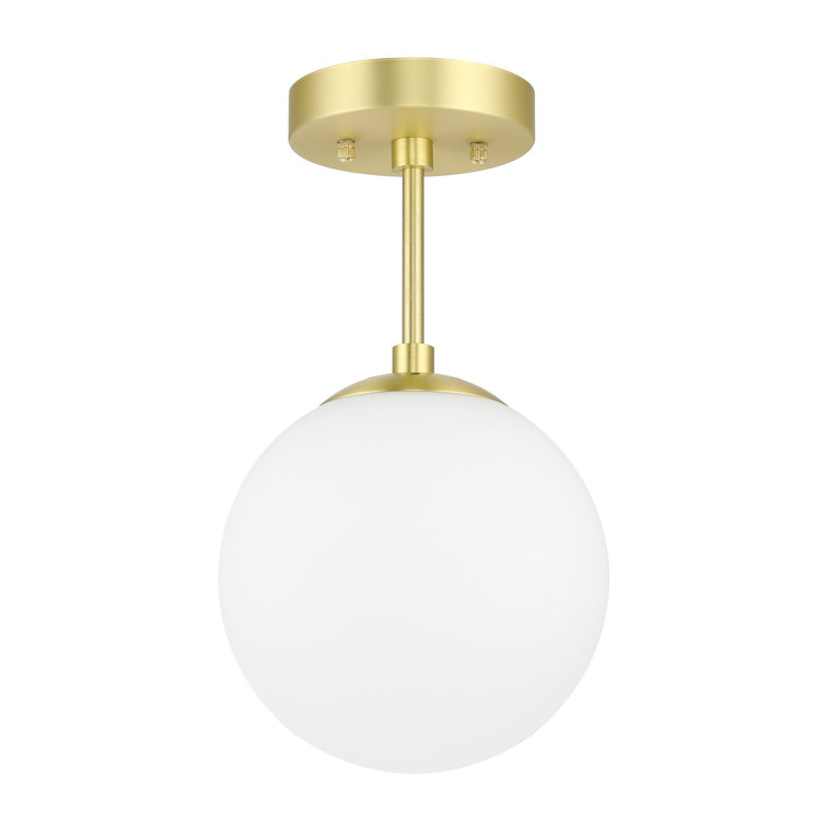 Andren Flush Light 1 Light Semi Flush Mount Ceiling Light, Globe Ceiling Light