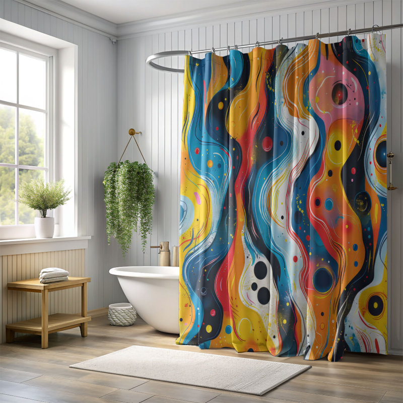 Rideau de douche Zesty, H 74 po x l 71 po