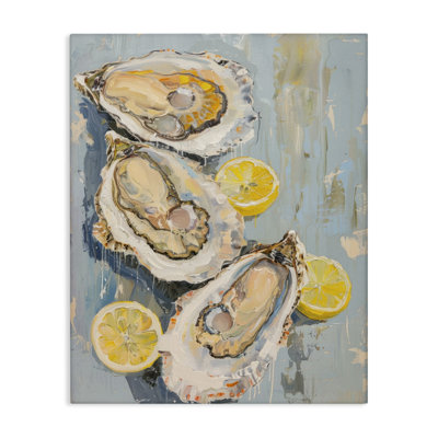 Oysters & Lemon Slices Canvas Wall Art by LSR Design Studio