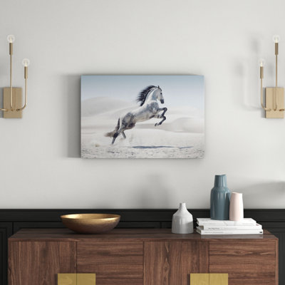 The Winter Stallion - Wrapped Canvas Print