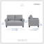 Emilio Transitional Chenille Fabric 3-Piece Living Room Set with Plush Seating, Solid Wood Frame & Black Faux Wood Feet-1885905826