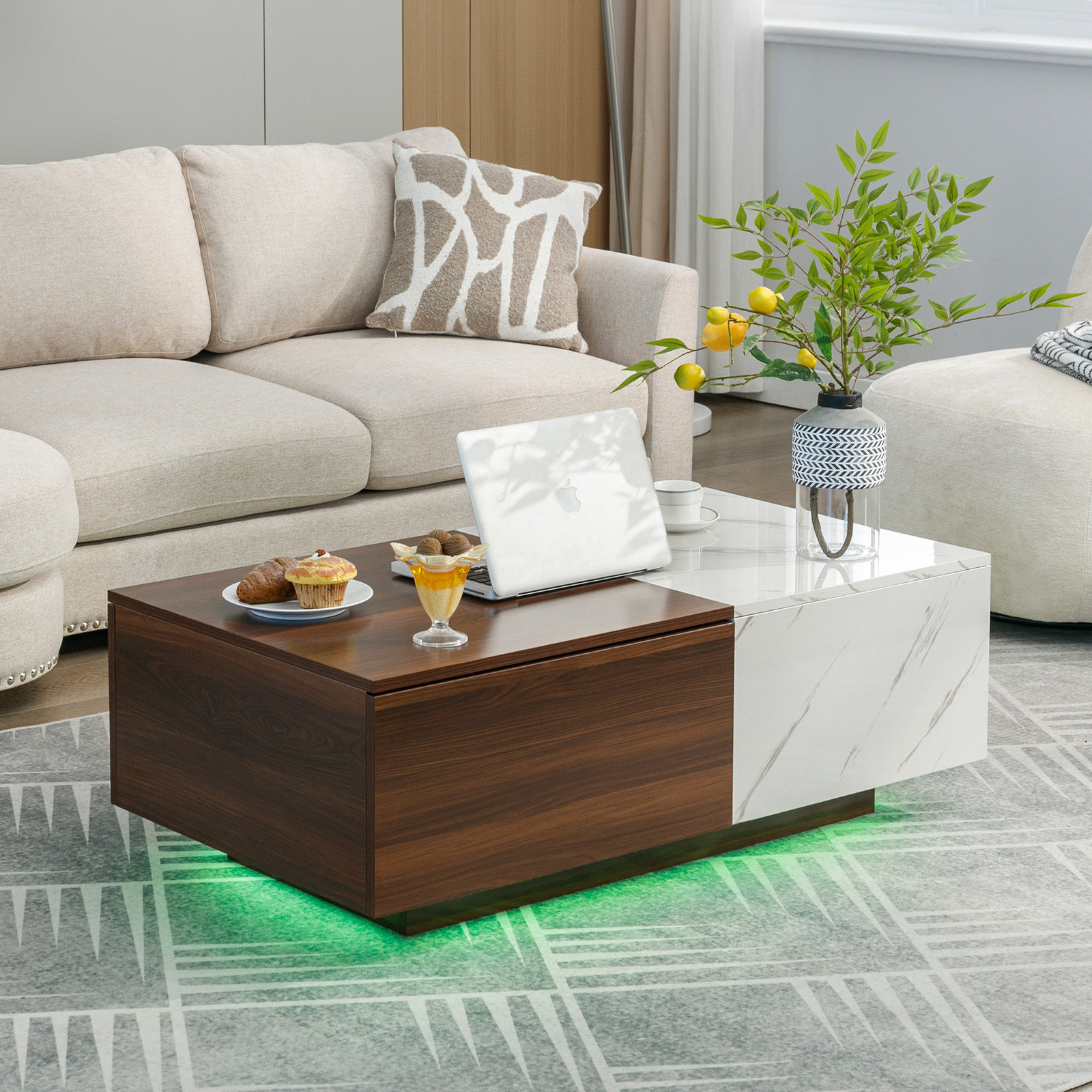 Led sales coffee table