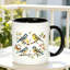 Coffee Cup Ceramic Coffee Mug Tea Mug with Bird & Butterfly Design Large Capacity Smooth Glossy Finish Microwave.