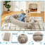 Lit pour chien 71 po lavable pour personnes et animaux domestiques, matelas en mousse portable avec poignées de transport et poches latérales