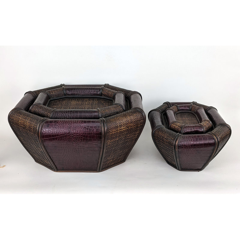 Ensemble de boîtes en cuir 2 pièces
