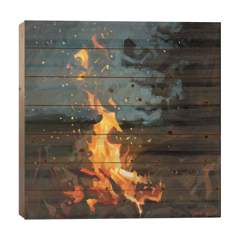 «Cierra Blazing Fire» par Teddi Parker - peinture sur bois sans cadre