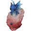 Figurine fantaisiste d'œuf rouge en cristal