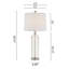  Lampe de table moderne en métal nickel avec éclairage à 3 voies à intensité variable Letchworth 27,5 "-1737033869