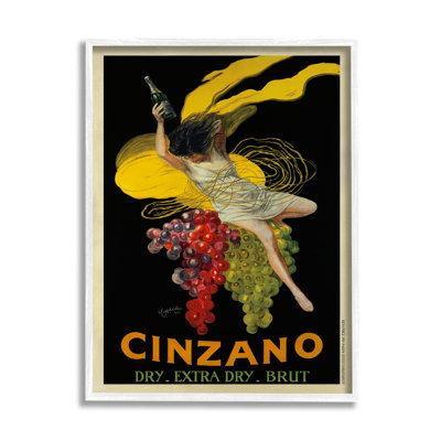 «Cinzano», affiche rétro surdimensionnée, encadrée par Gello