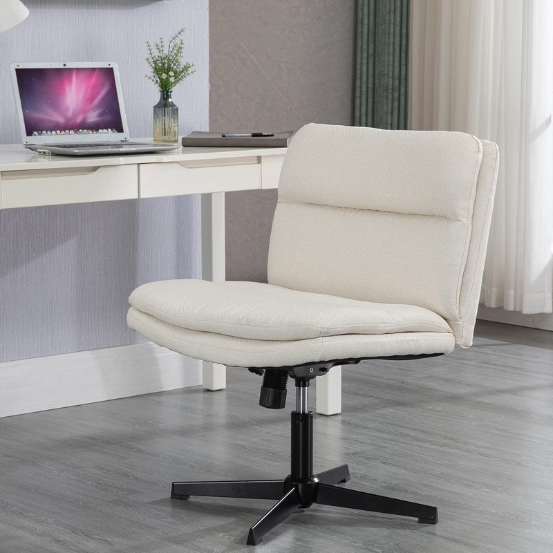 Chaise de bureau Bauke, Beige, Oui