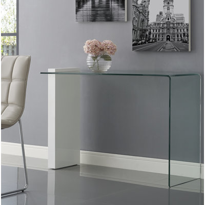 Laibaah 47.5'' Glass Top Console Table
