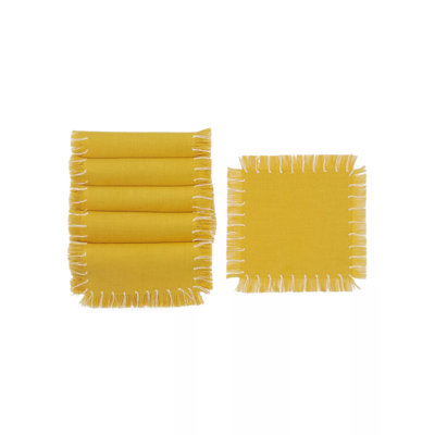 Hand Knotted Fringe Cocktail Napkin