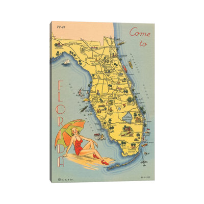Florida Postcard VI - Print on Canvas