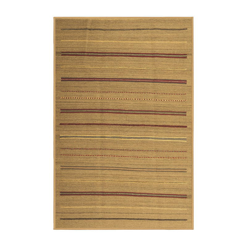 Adji Washable Striped Indoor Rug, Rectangle 2' x 4'