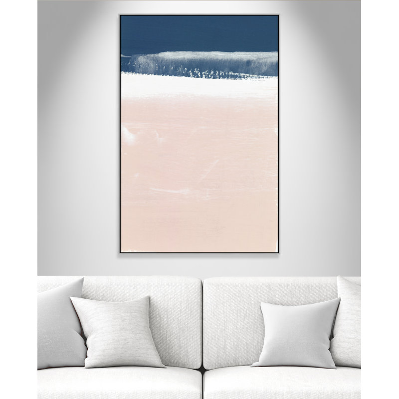 Hunsberger Blushing Horizon - Painting Print, 41.5" H x 61.5" W x 2" D, Silver Framed Canvas, No Mat