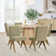 Gregg 6 - Person Dining Table Sets With 52'' Round Table & 6 Upholstered Solid Wood Chairs