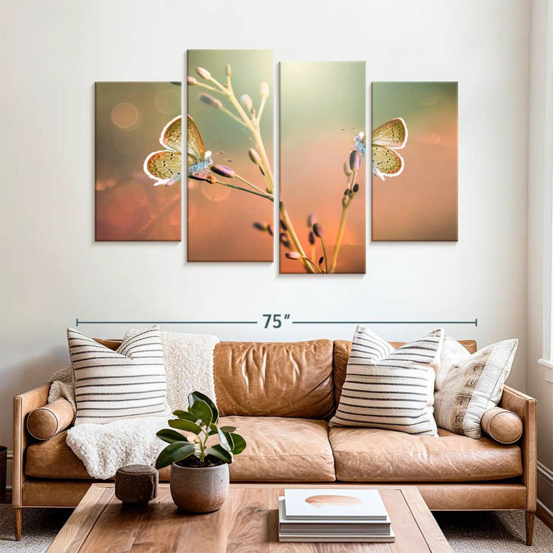 Brampt Butterfly Pair, 42'' H x 68'' W