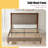 Wooden platform bed with upholstered base-2029263069-2029263067